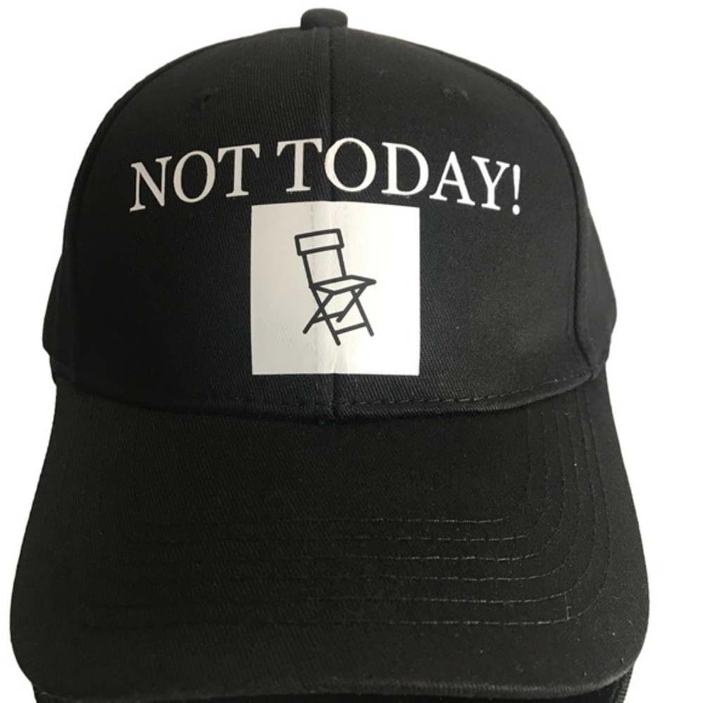 NWT Unisex Black Baseball Caps “‎ Not Today”